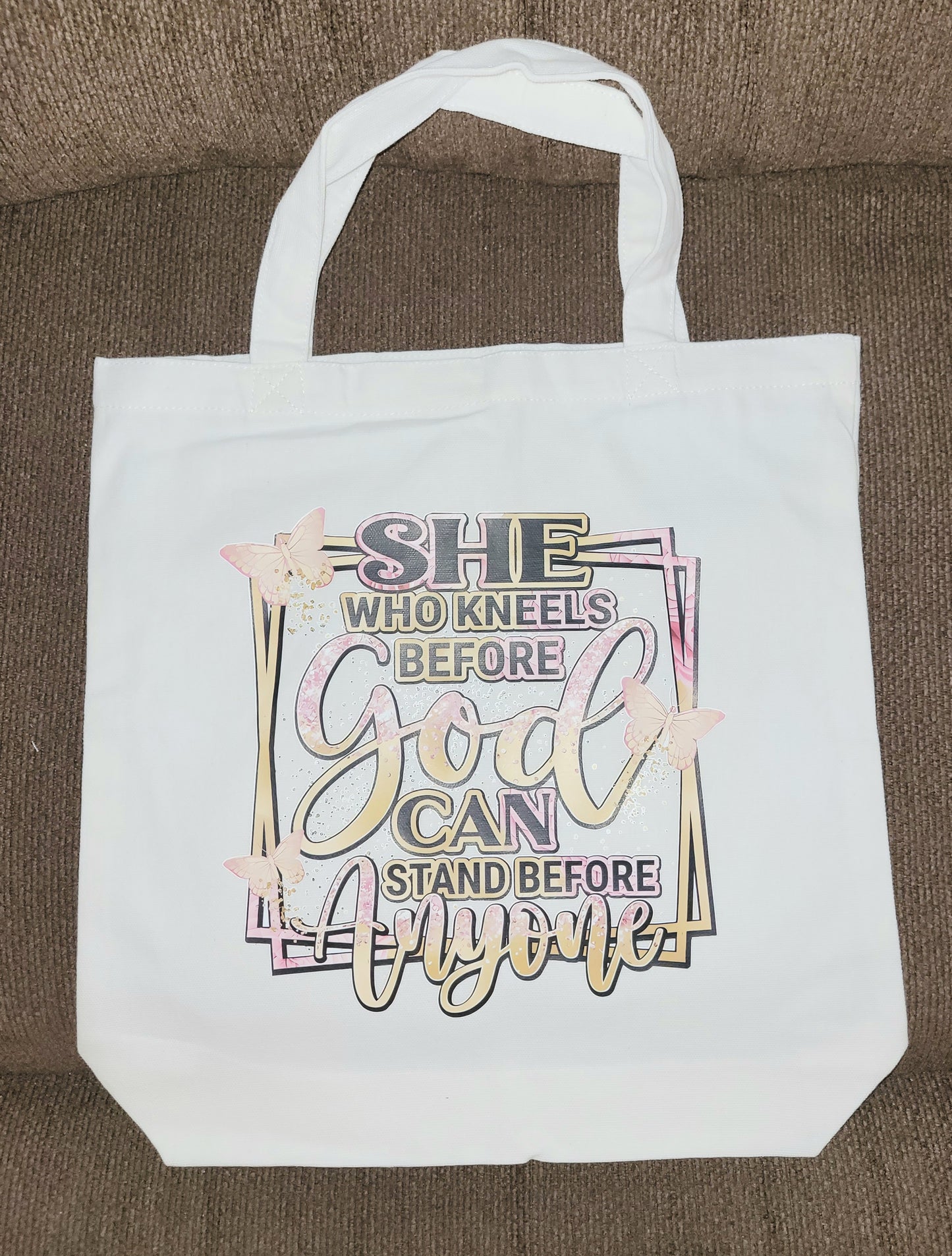 "She Who Kneels..." Tote Bag