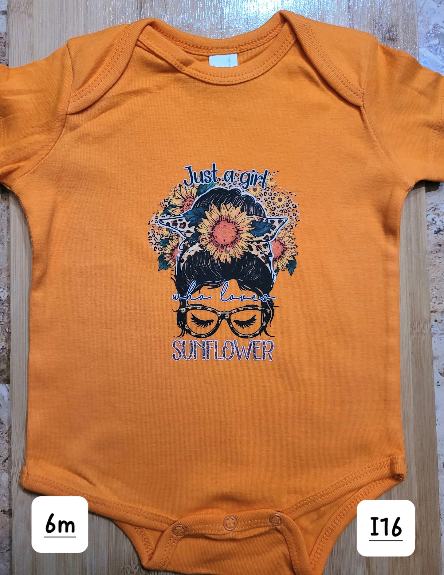 Sunflower Girl Onesie