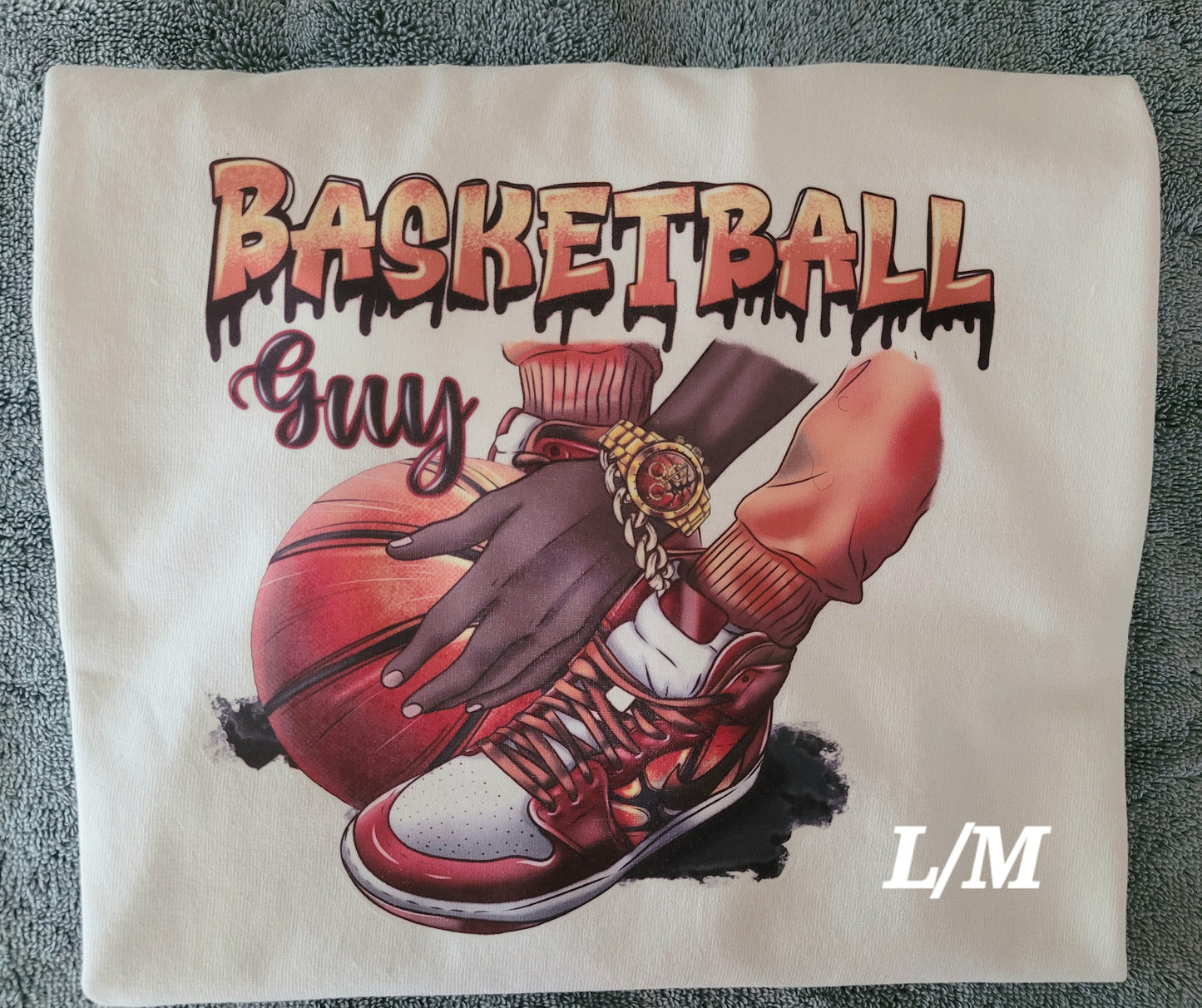 "Basketball Guy" (orange) Short Sleeve T-Shirt