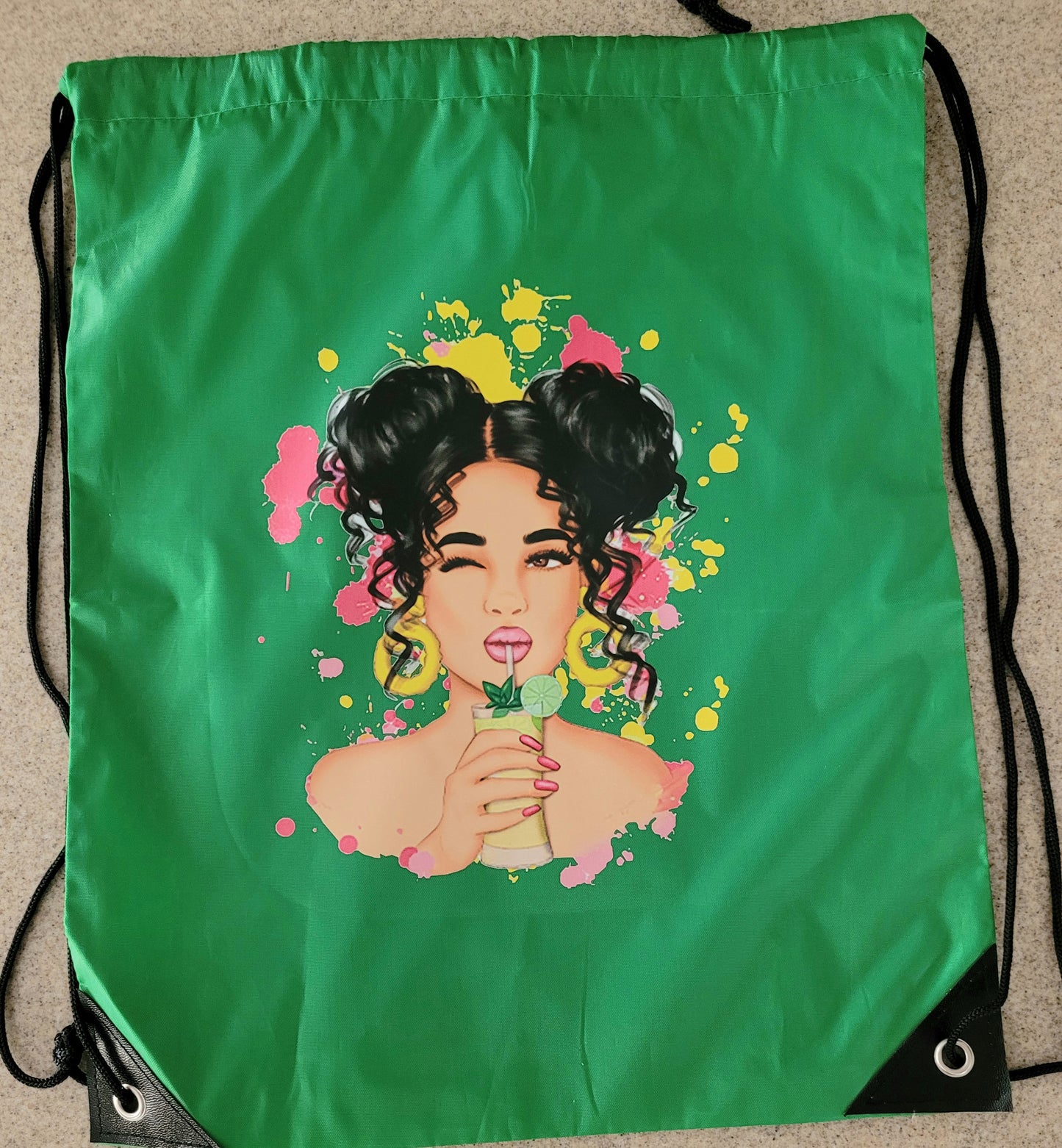 Summer Vibes Drawstring Backpack