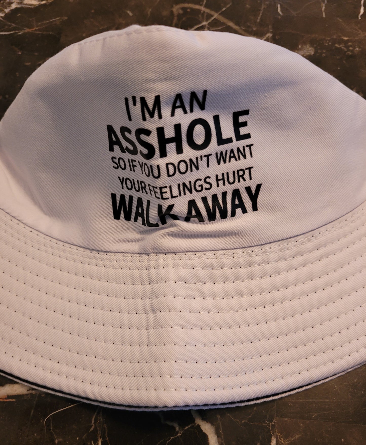 White "I'm an..." Bucket Hat