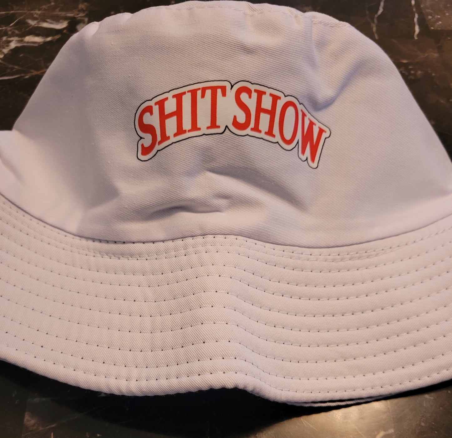 White "Shit Show" Bucket Hat