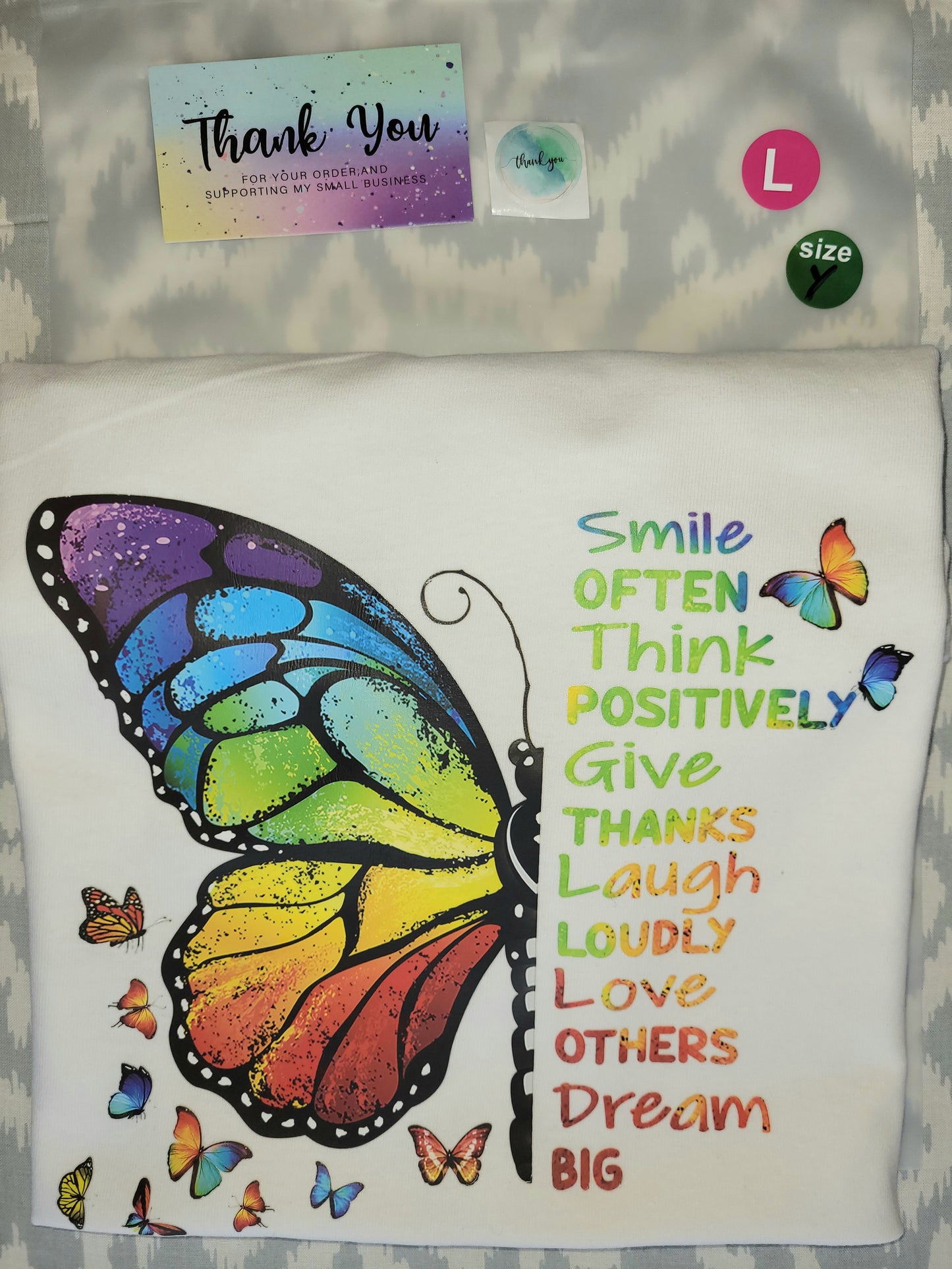 Positive Inspiration Butterfly Short Sleeve T-Shirt