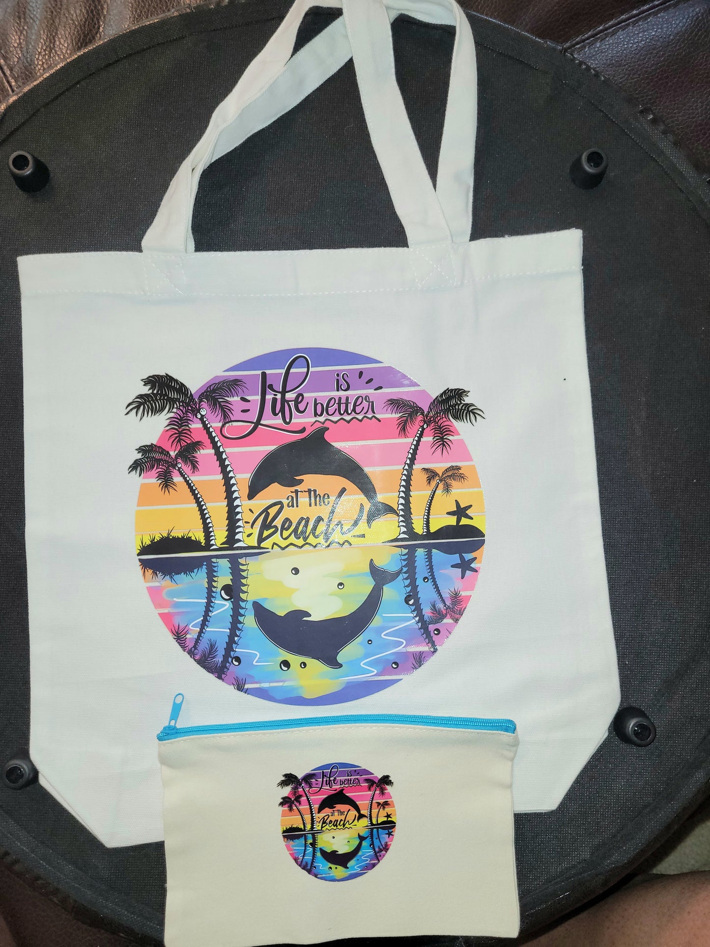 "Life is Better" Tote Bag and Pouch"