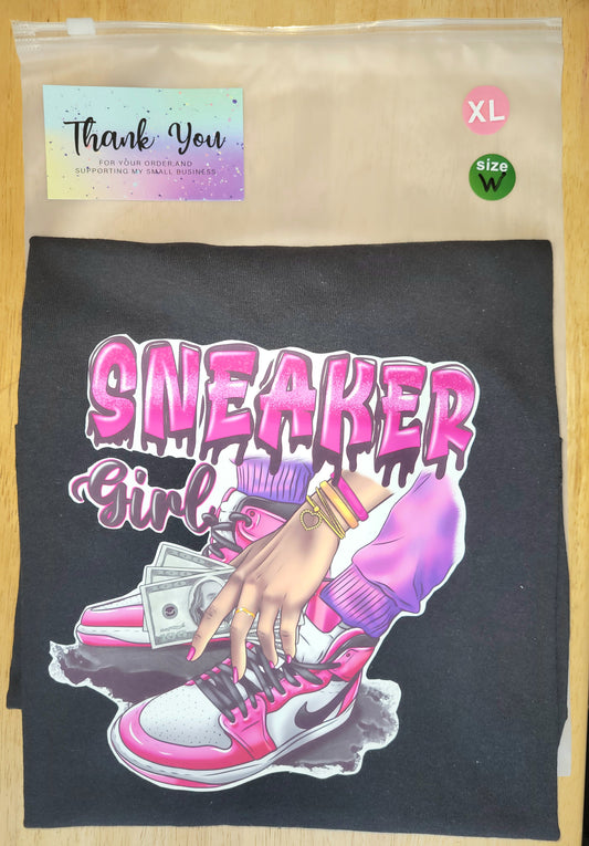 Sneaker Girl (Pink) Short Sleeve T-Shirt