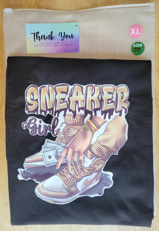 Sneaker Girl (Brown) Short Sleeve T-Shirt