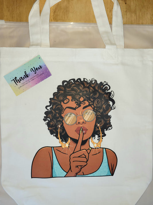 "Shhh..." Tote Bag