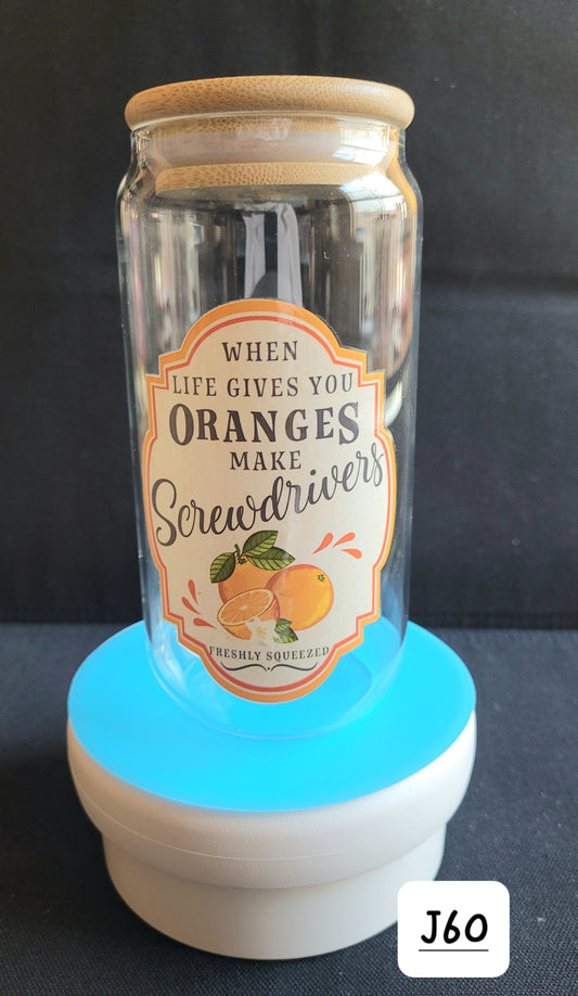 "Screwdriver" Glass Jar