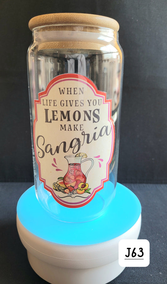 "Sangria" Glass Jar