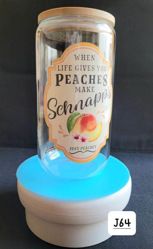 "Schnapps" Glass Jar