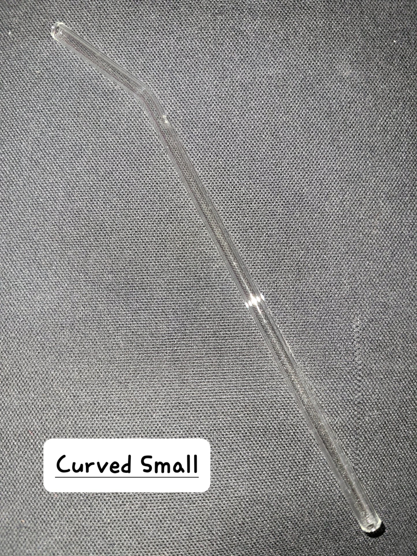 Curved Small Glass Straw