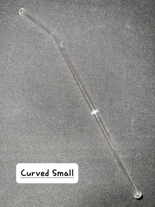 Curved Small Glass Straw