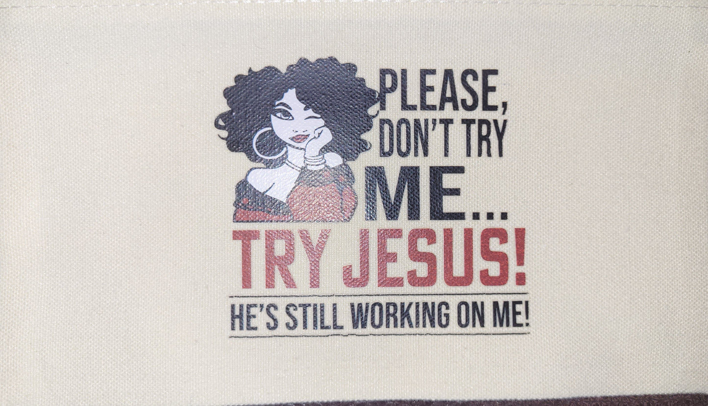 "Please Don't Try Me..." Pouch