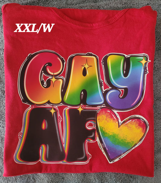 "Gay AF..." Razor Back Shirt