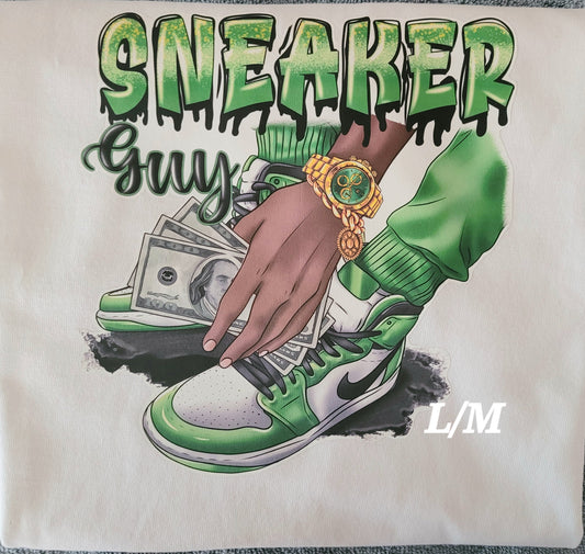 "Sneaker Guy" (green) Short Sleeve T-Shirt