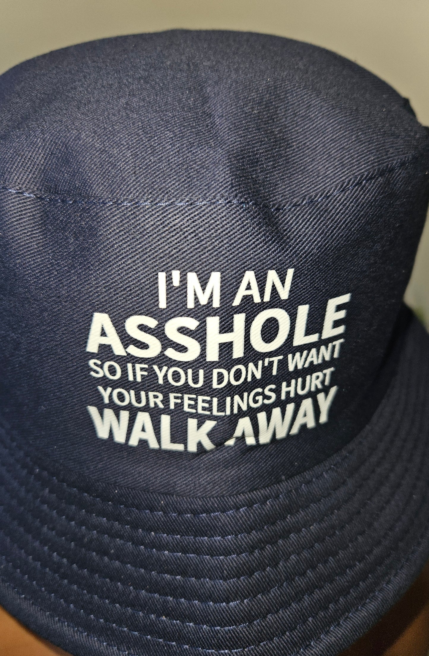 Navy "I'm an..." Bucket Hat