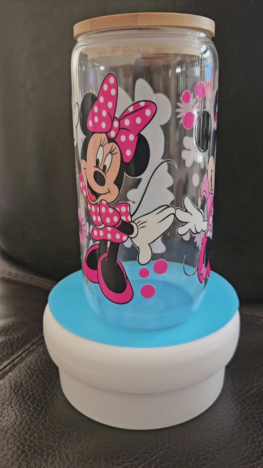 "Minnie Mouse" Glass Jar