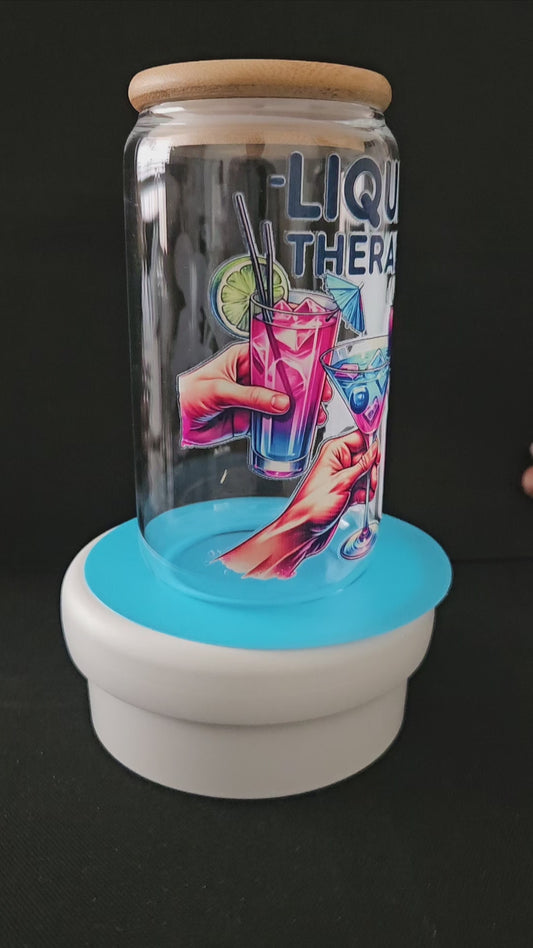 "Liquid Therapy" Glass Jar