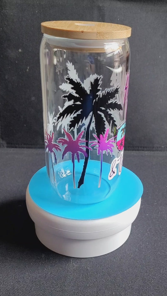 "Summer Vibes" Glass Jar