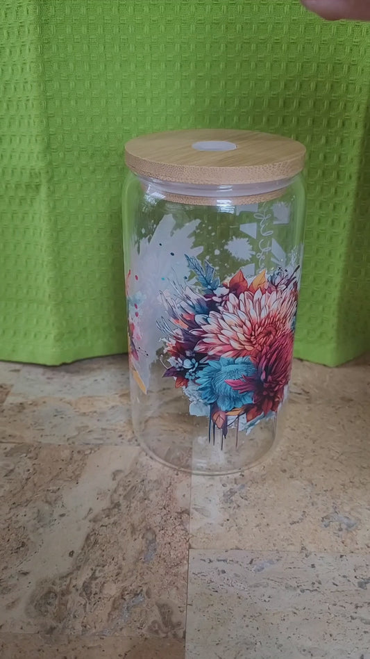 "MOM" Glass Jar