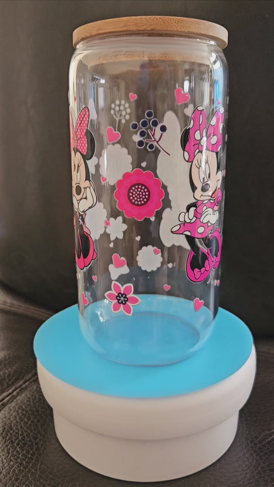 "Minnie Mouse" Glass Jar