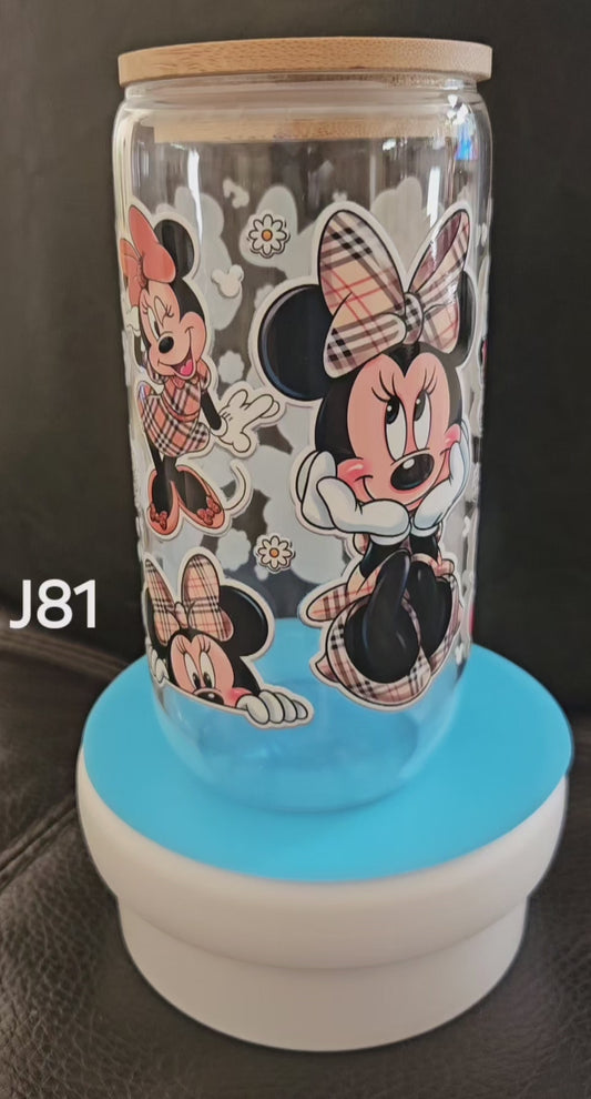 "Minnie Mouse" Glass Jar