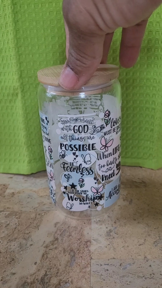 "Positive Affirmation" Glass Jar