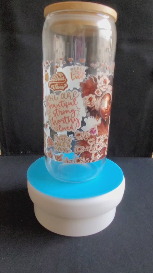 "Stronger in the Storm..." Glass Jar