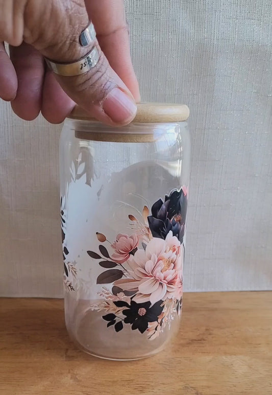 "Moth Black" Glass Jar
