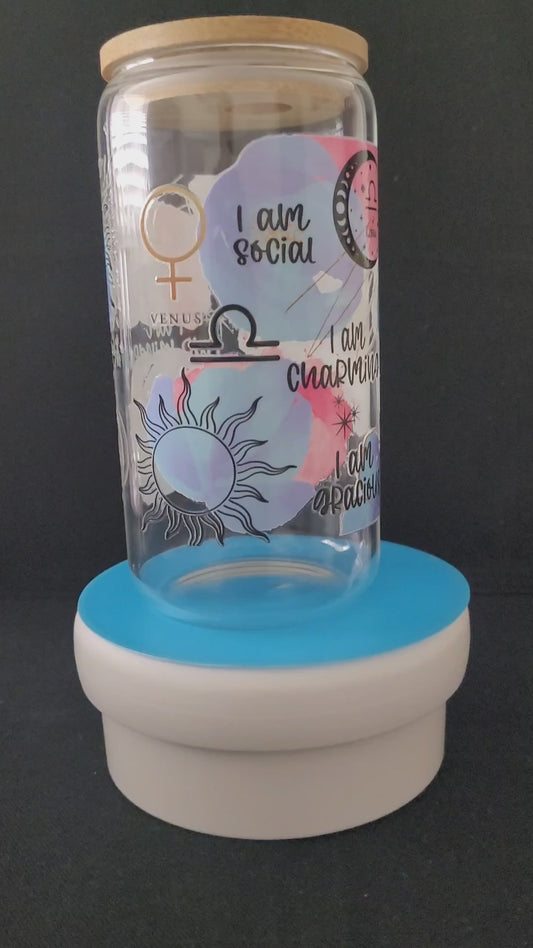 "Libra" Glass Jar